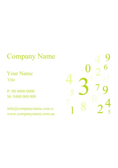 Number Business Card